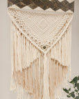 Macramé wallhanging, "Cloudburst"