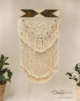 Macramé wallhanging, "Forest Florals"