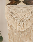 Macramé wallhanging, "Forest Florals"