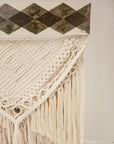 Macramé wallhanging, "Cloudburst"