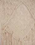 Macramé wallhanging, "Snowflakes"