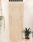 Macramé wallhanging, "Snowflakes"