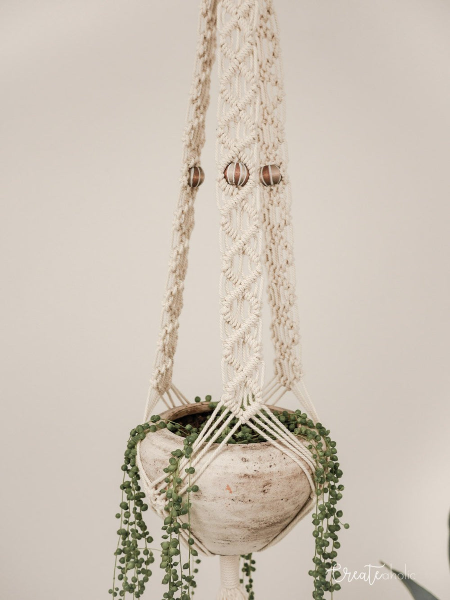 giant macrame plant hanger Macramé plant hanger, "Meadow" – Createaholic