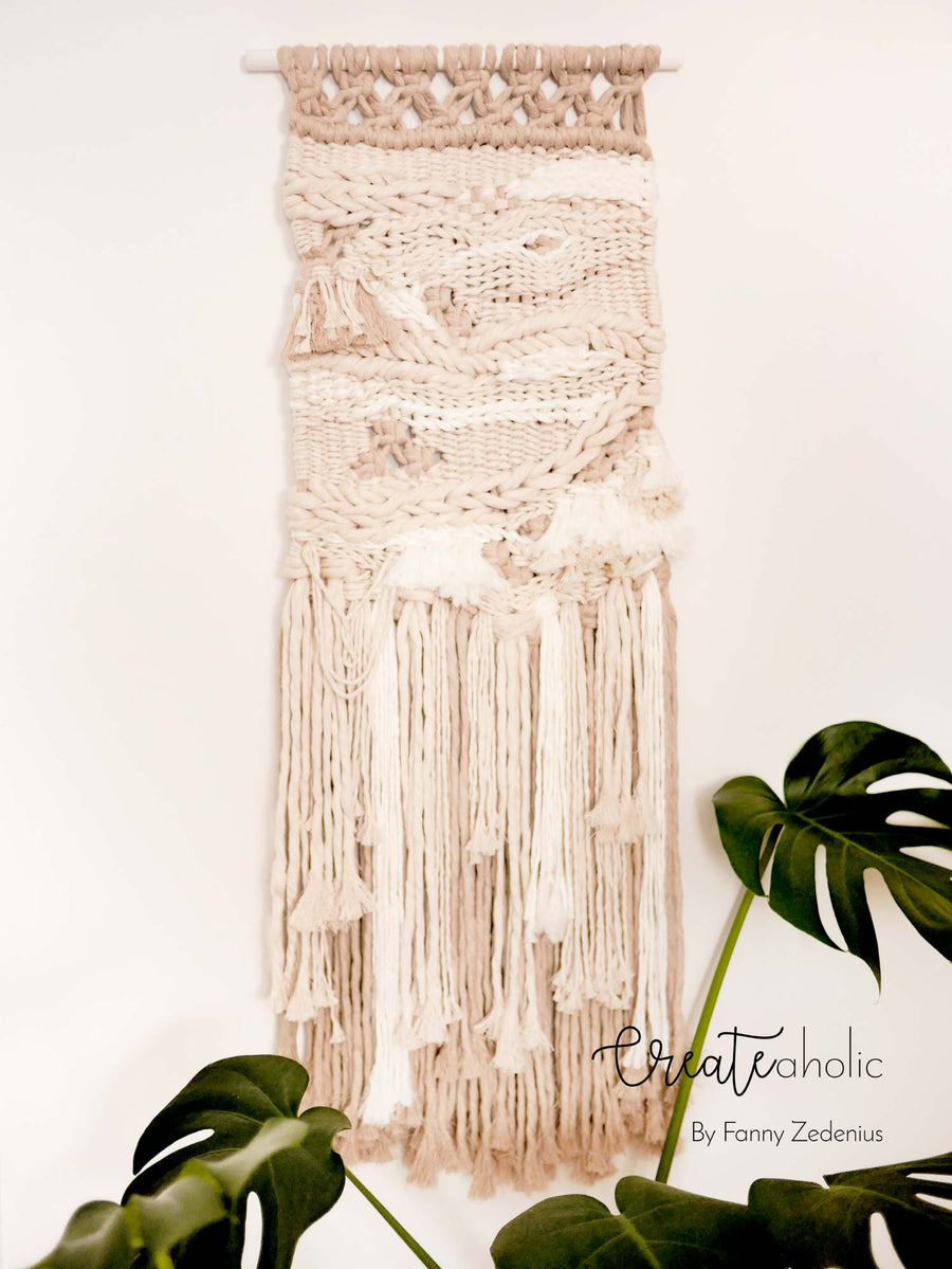 Macramé wallhanging, no. 4 of "The Beige Sisters"