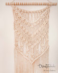 Macramé wallhanging, no. 1 of "The Beige Sisters"