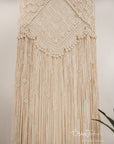 Macramé wallhanging, "Snowflakes"