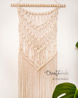 Macramé wallhanging, no. 1 of "The Beige Sisters"