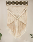 Macramé wallhanging, "Cloudburst"