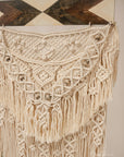 Macramé wallhanging, "Forest Florals"