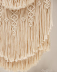 Macramé wallhanging, "Forest Florals"