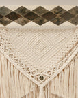 Macramé wallhanging, "Cloudburst"