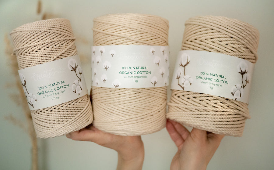 Single Strand String Single strand string, organic cotton – Createaholic
