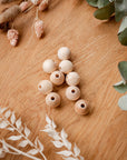 Wooden beads with small holes